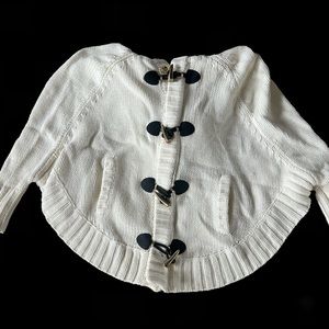 Michael Kors White Winter Poncho